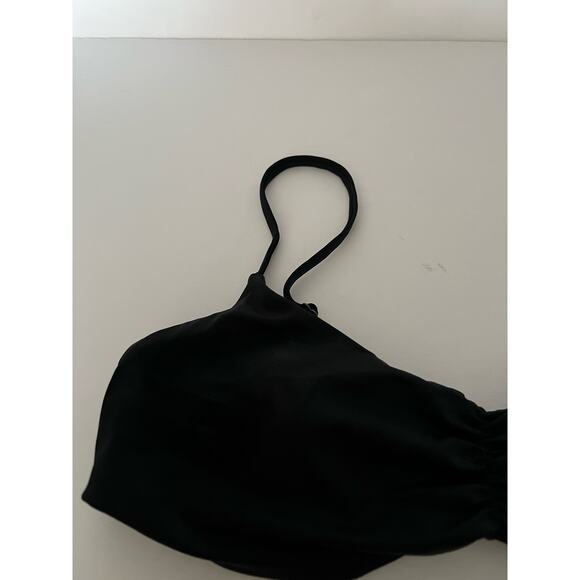 NWT Andie Women’s The Symi Adjustable Ruched Bikini Top Smooth Black Size S - Picture 10 of 12
